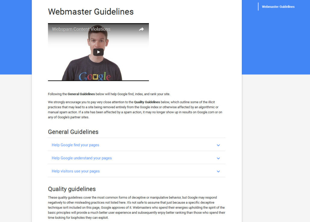 webmaster-guidelines